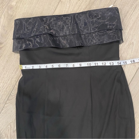 Lulus Size 2 Elegant Dress Brilliantly Bold Black Strapless Mermaid Maxi Dress - Picture 15 of 16